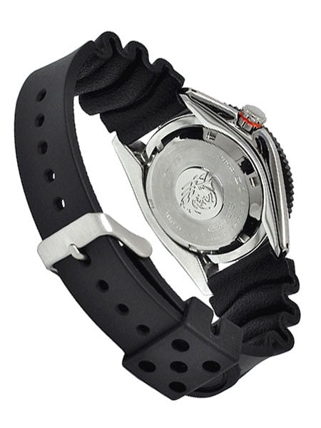 Seiko Stargate II Automatic Dive Watch with Orange Dial and Rubber Dive Strap #SRP497K1
