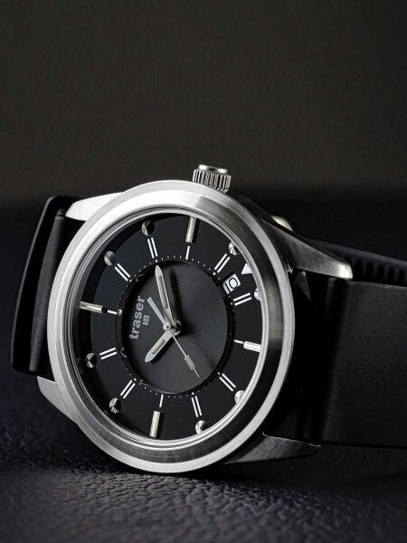 Traser Classic Translucent Dial, Silicone Strap Quartz Watch #100361