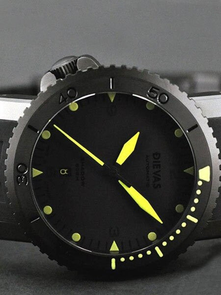 DIEVAS German Made Shadow 500m WR Watch with Hardened 6Steel Case