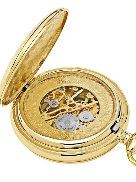 Charles-Hubert Mechanical Gold Tone Pocket Watch #3536