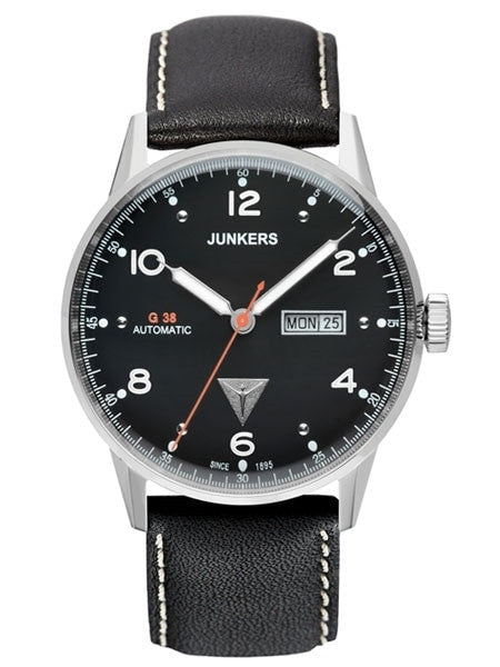 Junkers G38 Day and Date Automatic Watch with Black Dial #6966-2