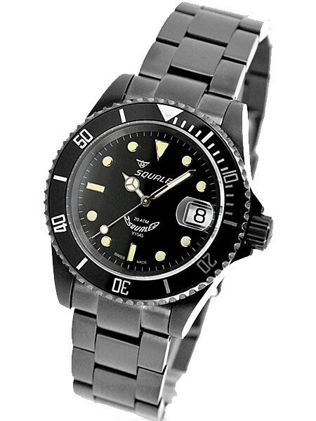 Squale 200 meter Classic Swiss Automatic Dive watch with Sapphire Crystal #1545-C-DLC