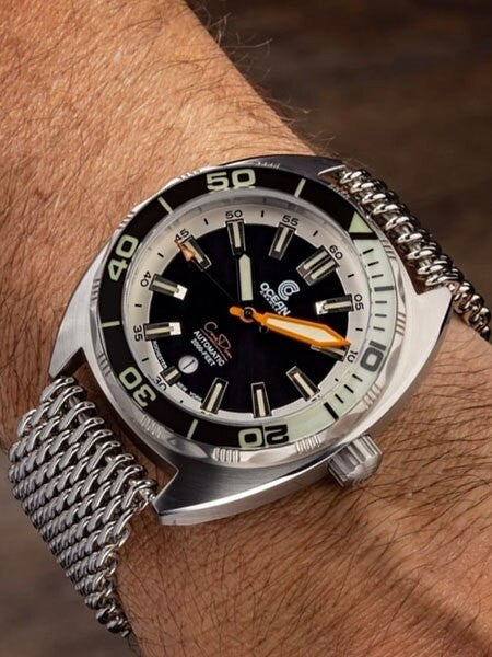 Ocean Crawler 600-Meter Core Swiss Automatic Dive Watch, with Luminous Sapphire Bezel Insert #1293