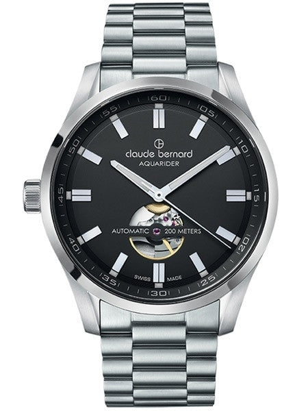 Claude Bernard Swiss Made Automatic Open-Heart Aquarider Watch #85026-3M-NV