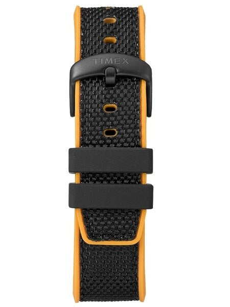 Timex 43mm Allied Three GMT Quartz Watch with Black Dial and INDIGLO Night-Light #TW2R70600VQ