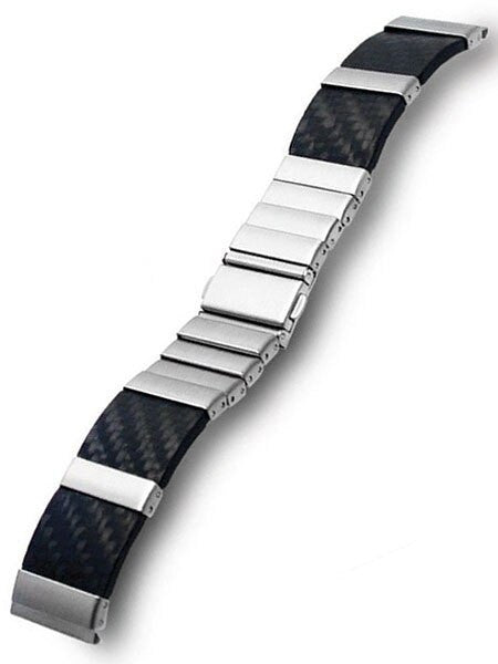 Vollmer Carbon Fiber and Stainless Steel Watch Bracelet #11030H7 (20mm)