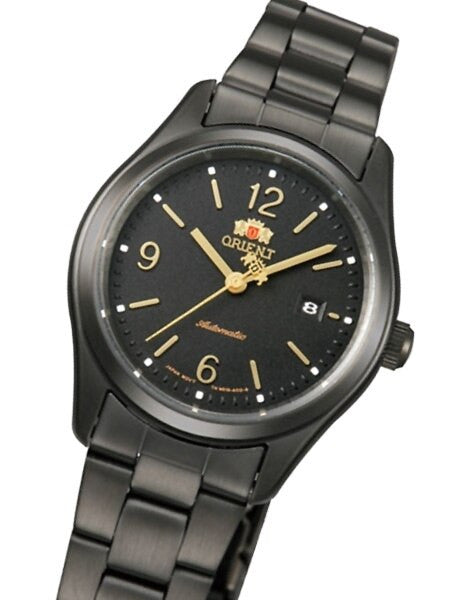 Orient Eve Women's Automatic Dress Watch with Black Dial, Black Case and Bracelet #NR1R001B