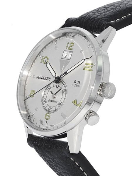Junkers G38 Big Date, Dual Time Watch with Two Crowns #6940-4