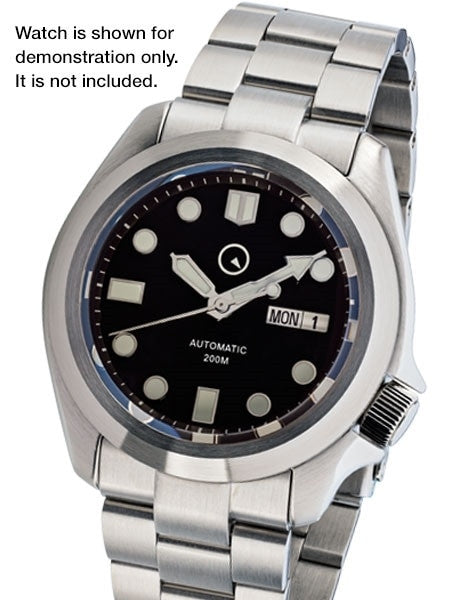 Brushed Stainless Steel (Pilot-Style) Bezel for Seiko SKX007, SKX009 #B13-M
