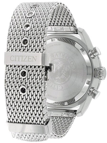 Citizen Eco-drive Chronograph Watch with Stainless Steel Mesh Bracelet #CA4210-59A