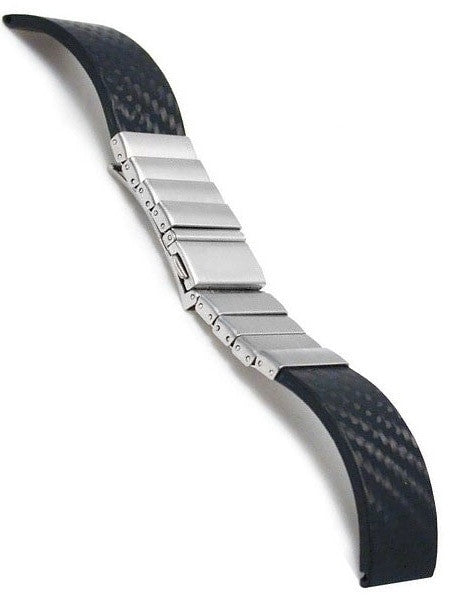 Vollmer Carbon Fiber and Stainless Steel Watch Bracelet #11002H7 (22mm)