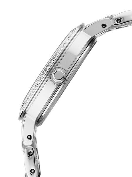 Seiko Ladies Solar Dress Watch with Swarovski Crystals, Mother of Pearl Dial #SUP359