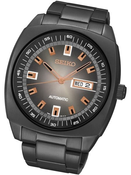 Seiko Recraft Series Automatic Watch with Black PVD 43.5mm Case and Bracelet #SNKM99