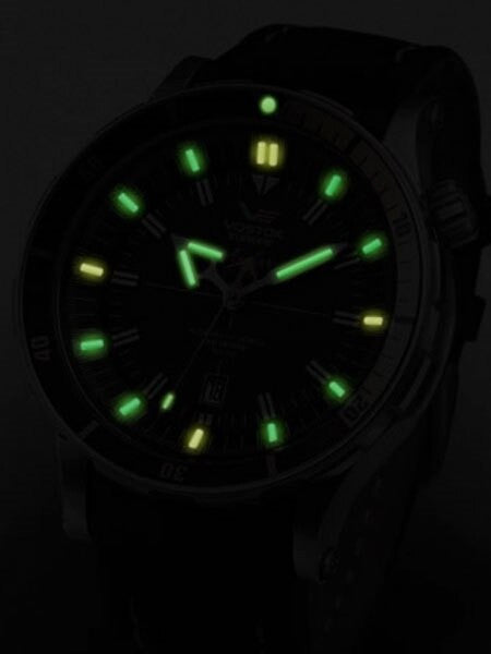 Vostok-Europe Anchar Mens Automatic Dive Watch with Tritium Tube Illumination 510C530
