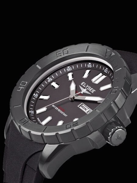 Elysee Set-Up Automatic with 48mm Grey PVD Case and Luminous Markers and Hands #13269