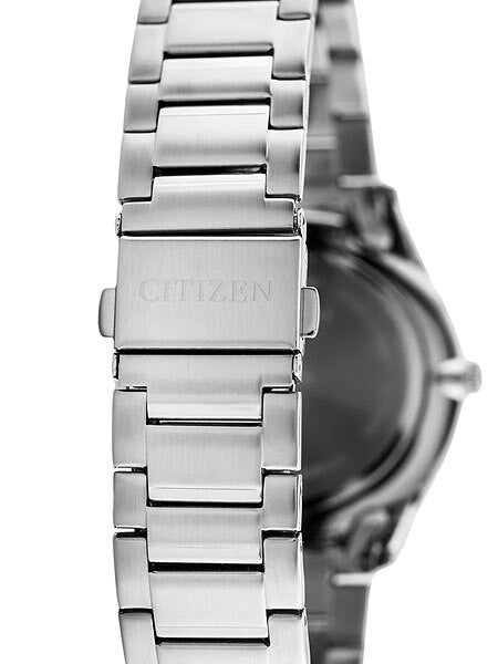 Citizen Thin Quartz Dress Watch with White Dial and SS Bracelet #BD0041-89A