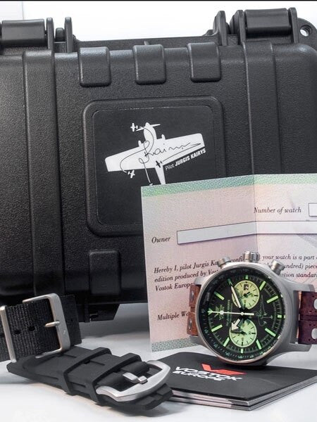 Vostok-Europe Jurgis Kairys SPECIAL EDITION Quartz Chronograph Pilot Watch #5955341