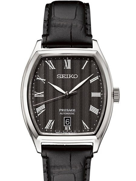 Seiko Presage Automatic Dress Watch with Tonneau Shape Case #SRPD07