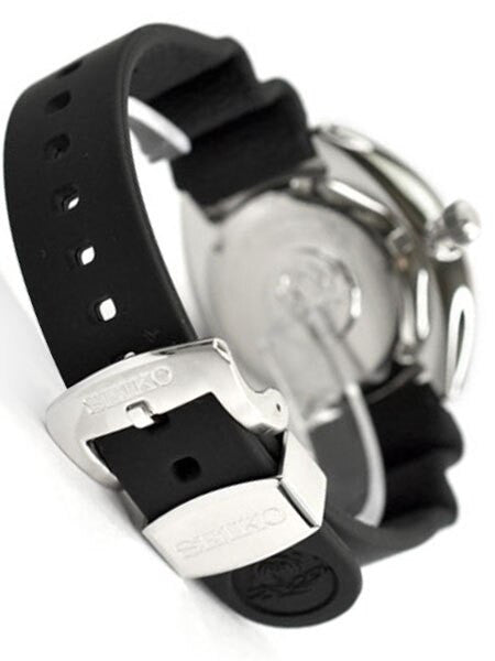Seiko Baby Turtle Prospex Automatic Dive Watch with Black Dial and Silicone Dive Strap #SRPC37J1