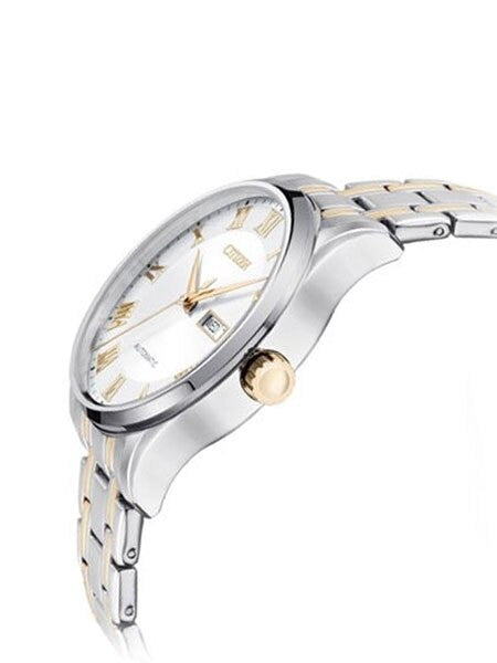 Citizen Automatic Silver Dial Watch with Two-Tone Bracelet #NH8366-83A