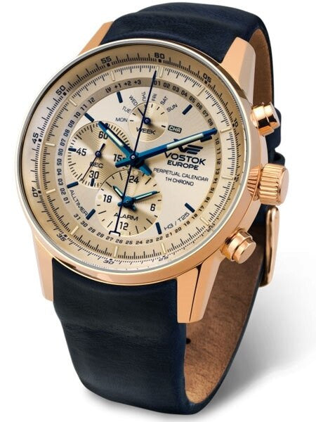 Vostok-Europe Gaz-Limo Quartz Chronograph with Alarm, Perpetual