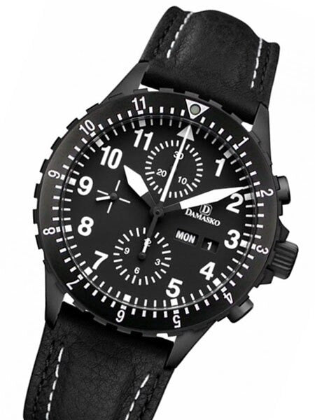 Damasko Swiss Valjoux 7750 Chronograph with Dual Time Bezel #DC66BK