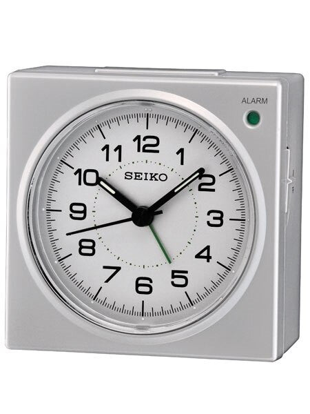 Seiko Alarm Clock with Snooze Bar and Quiet-Sweep Second Hand #QHE086SLH