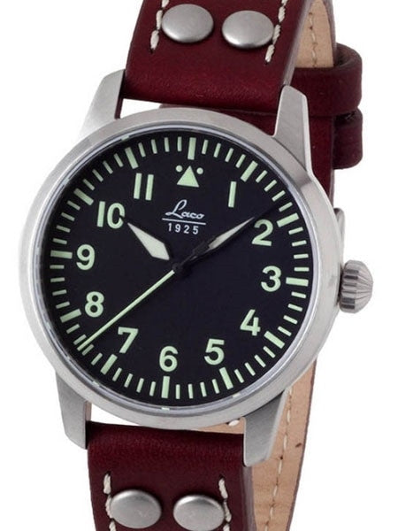 Laco 36mm Osaka Type A Dial Automatic Pilot Watch, New Sapphire Crystal #861798