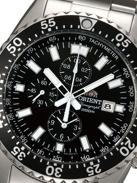 Orient Captain Quartz Sport Chronograph with Stainless Steel Bracelet  #TT11002B