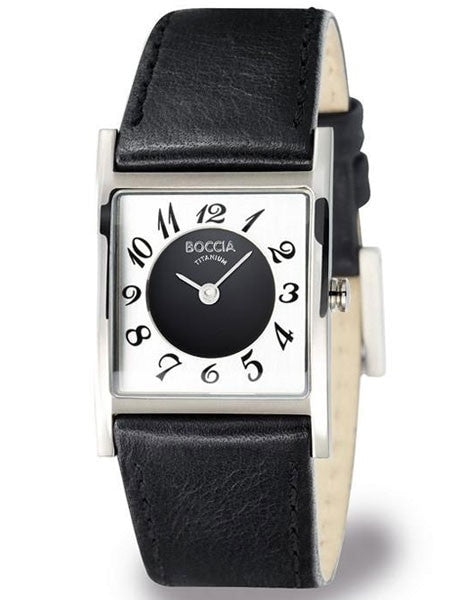 Boccia Ladies Quartz Watch with Titanium Case and Leather Band #3163-01