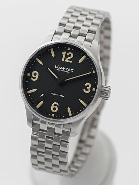 Lum-Tec 38mm Automatic Dress Watch with Double Curved AR Sapphire Crystal #C5