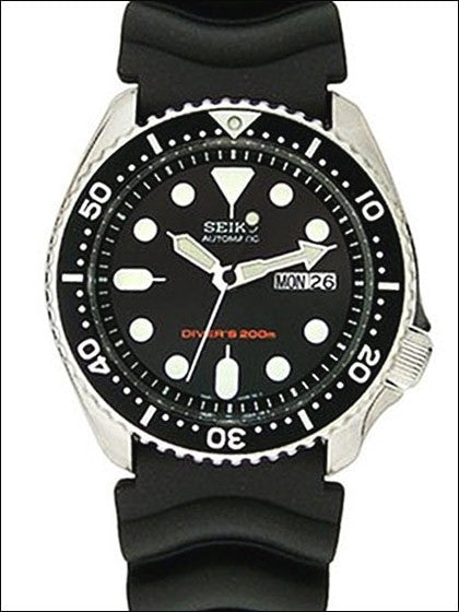 Scratch and Dent - Seiko Automatic Dive Watch with Offset Crown and Rubber Dive Strap #SKX007K1 22