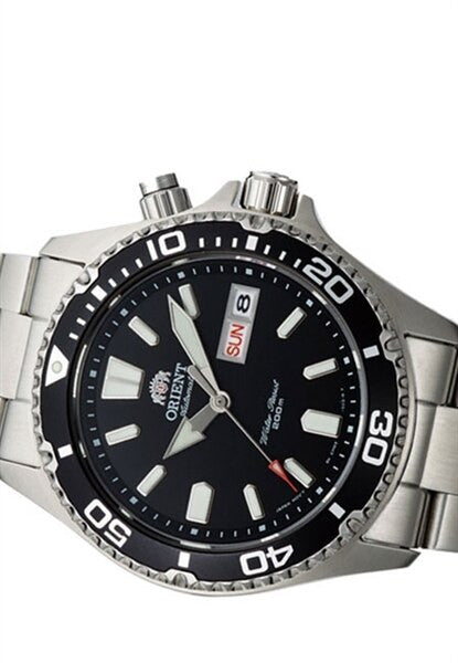 SCRATCH AND DENT - Orient Black Mako USA Automatic Dive Watch with 120-click Bezel, Sapphire Crystal #EM6500FB 8