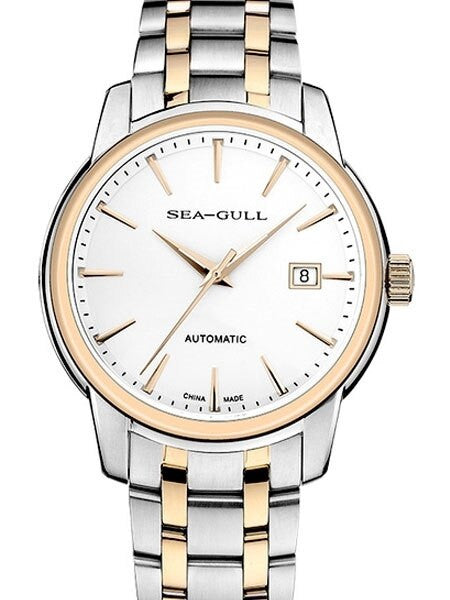 Sea-Gull 41mm Automatic Two-Tone Watch with Bracelet and Sapphire Crystal #217.421