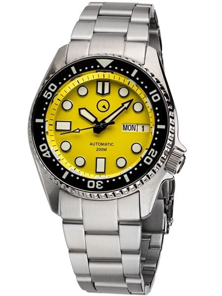 Islander 38mm Automatic Dive Watch with Solid-Link Bracelet, AR Sapphire Crystal, and Luminous Ceramic Bezel Insert #ISL-23
