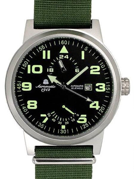 Aeromatic 1912 Automatic Watch with 24-hr Sub Dial and Power Reserve #A1351
