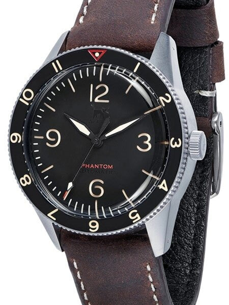Lew and Huey Phantom Automatic Pilot Watch with Domed Acrylic Crystal #WW-P1-NS