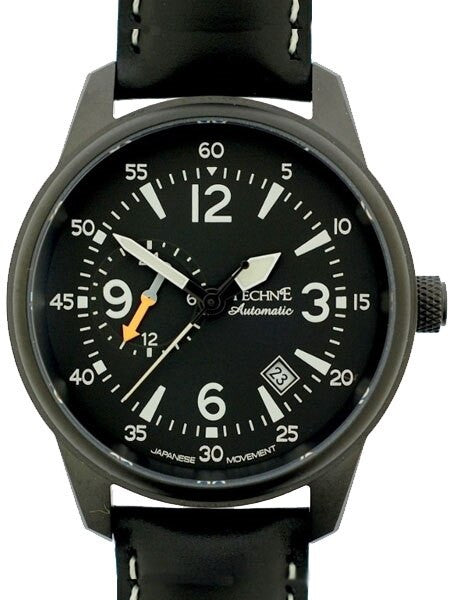 Techne Automatic 41mm Goshawk Aviator Watch with Anti-Reflective Sapphire Crystal  #411.151