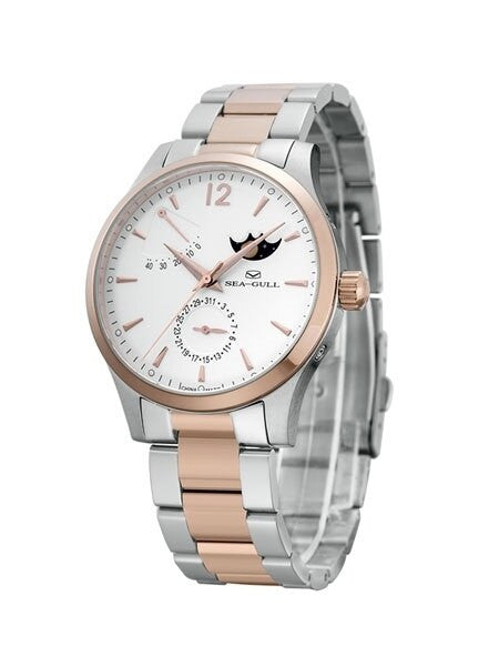 Sea-Gull 41mm Automatic Dress Watch with Power Reserve, Moonphase #217.423