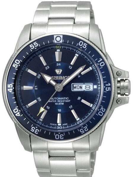 J. Springs Automatic 21-Jewel Sport Watch with Day and Date, Blue Dial #BEB061