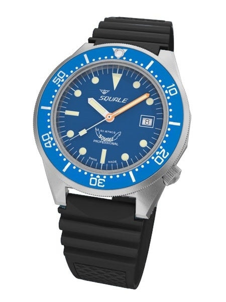 Scratch and Dent - Squale 500 Meter Swiss Made Automatic Dive Watch with Blue Dial  #1521-026M-BLR 2