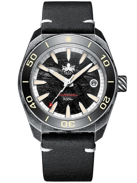PHOIBOS Black Meteorite Dial Proteus 300-M Automatic Dive Watch with AR DD Sapphire Crystal #PY028E