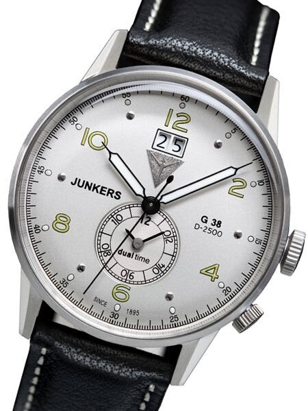 Junkers G38 Big Date, Dual Time Watch with Two Crowns #6940-4