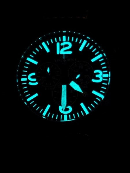 Air Blue Bravo Chronograph Pilot Watch with 44mm Case, Sapphire Crystal #BRAVOCHRONOSS