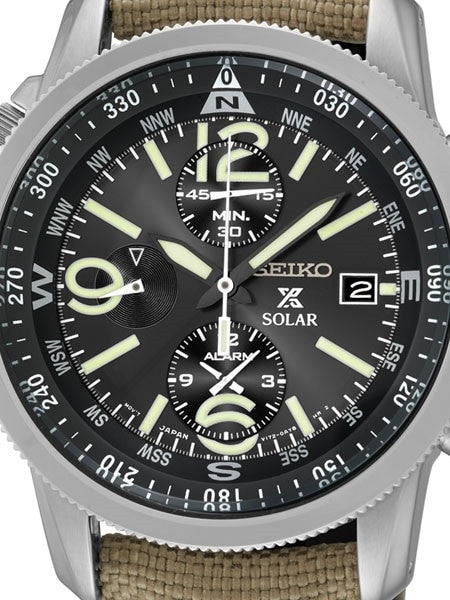 Seiko Prospex Watch with Solar Powered Quartz Movement and 42mm