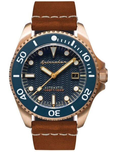 Spinnaker Tesei Swiss Automatic Sports Watch with 43mm Bronze Case and Blue Dial #SP-5060-03