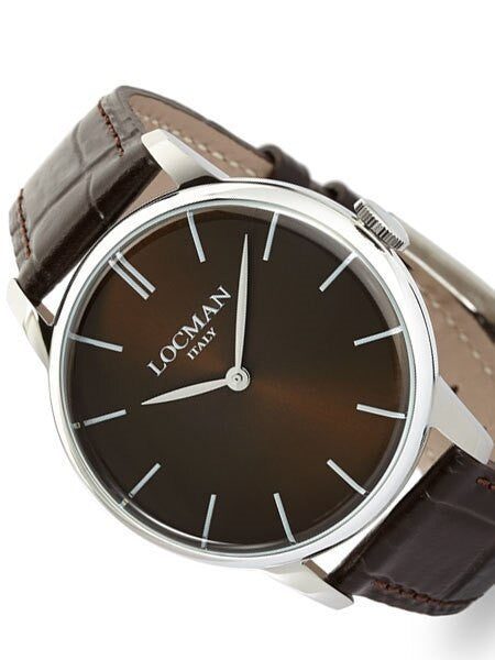 Locman 1960's Collection Elegant Quartz Dress Watch with 41mm Case #0251V04-00BNNKPT