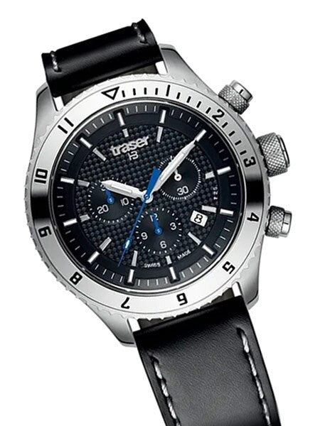 Traser Master Prestige Chronograph Watch with Sapphire Crystal, 12-Hour Totalizer #106974