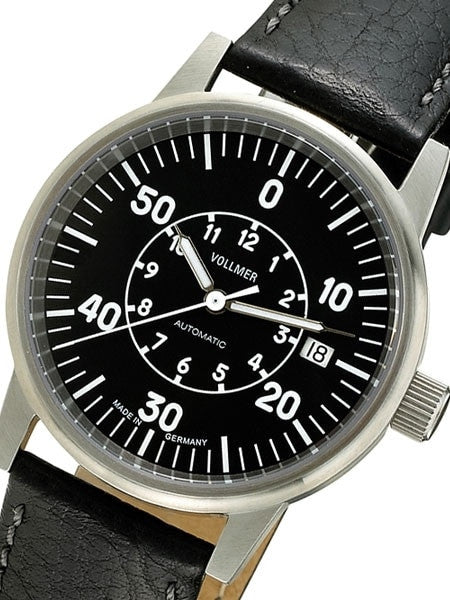 Vollmer V5 Aileron Swiss ETA Automatic Aviator Watch with Sapphire Crystal, Hirsch Strap