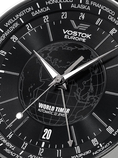 Vostok-Europe Men's Gaz-Limo Automatic, World Time Watch #5605239